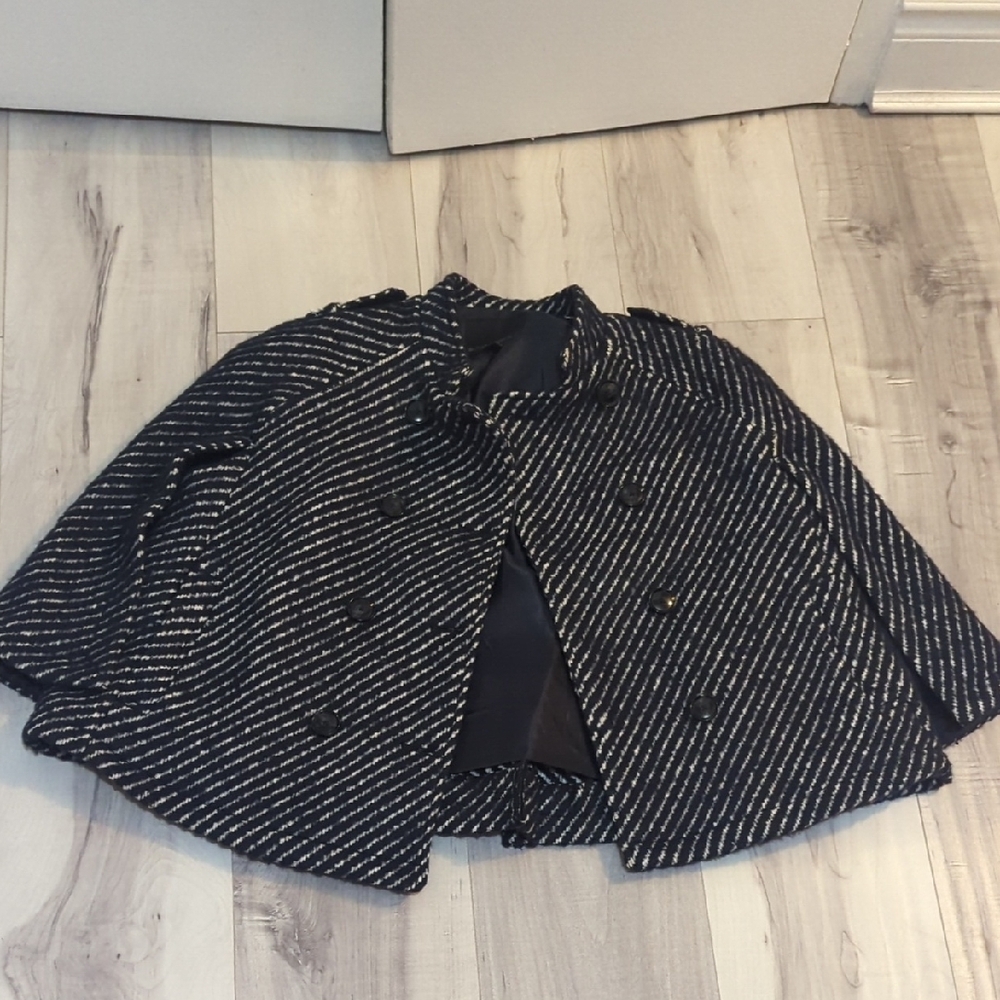 Women's Black and White Striped Jacket